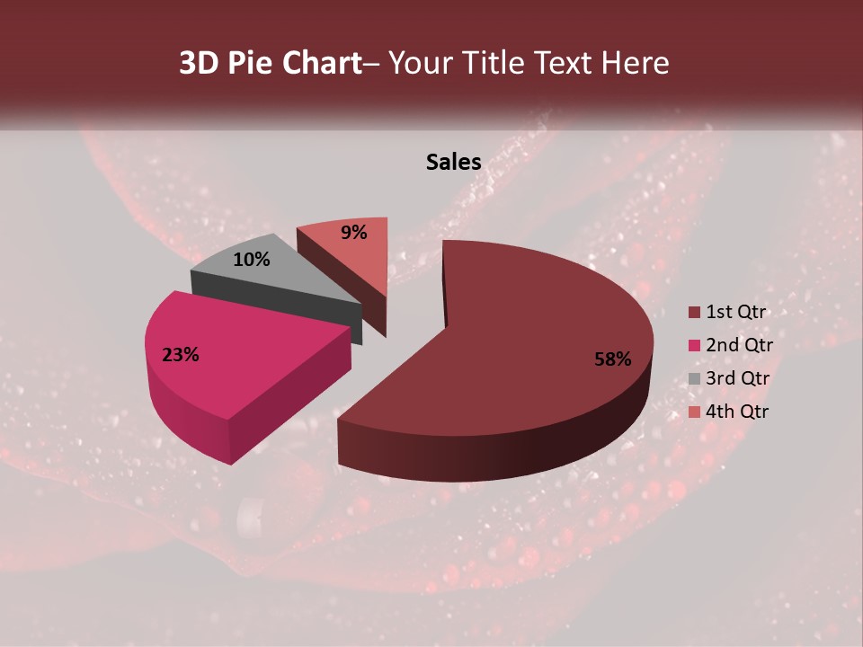 Macro Photography Of Water Drops On A Rose PowerPoint Template