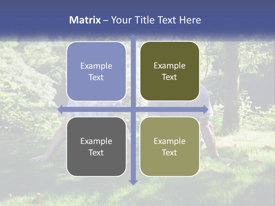 Mature Couple On The Grass PowerPoint Template