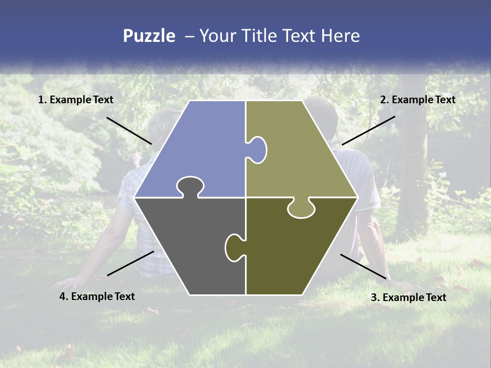 Mature Couple On The Grass PowerPoint Template