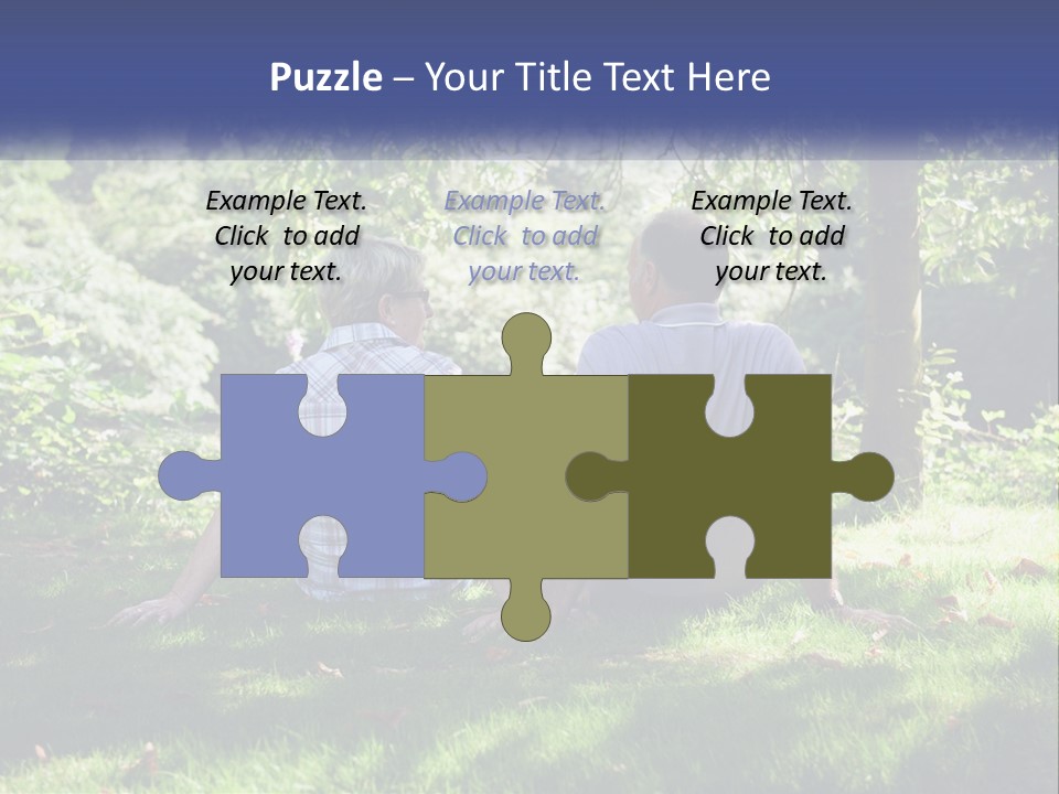 Mature Couple On The Grass PowerPoint Template