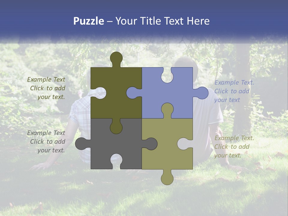 Mature Couple On The Grass PowerPoint Template