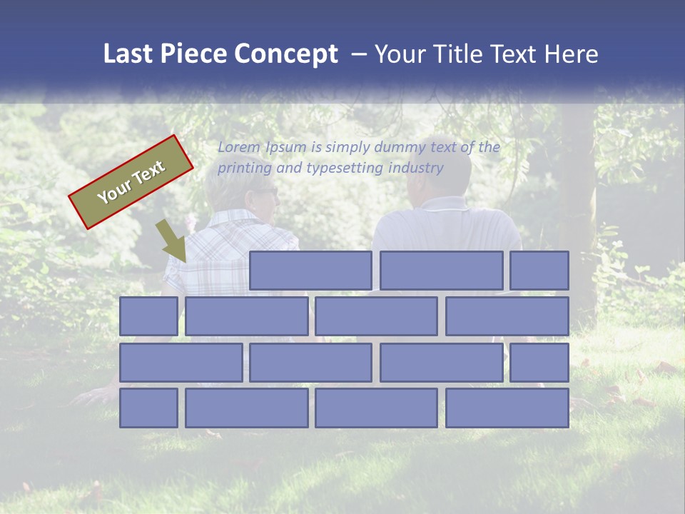 Mature Couple On The Grass PowerPoint Template