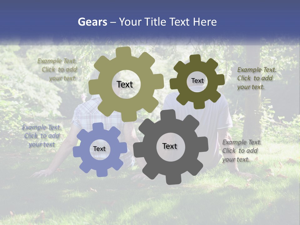 Mature Couple On The Grass PowerPoint Template