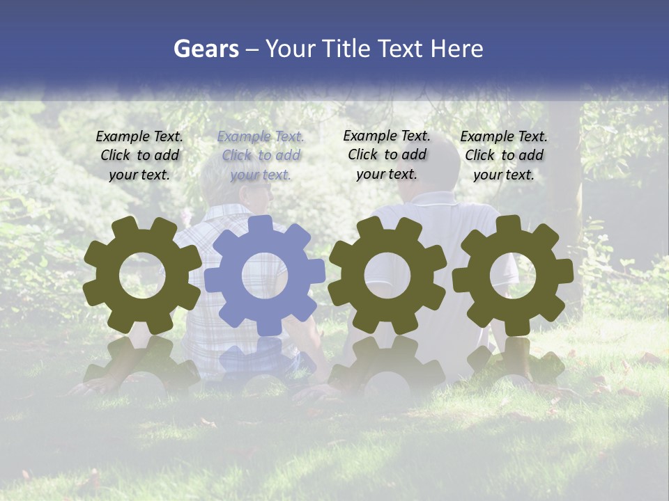 Mature Couple On The Grass PowerPoint Template