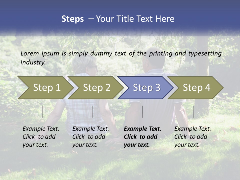 Mature Couple On The Grass PowerPoint Template