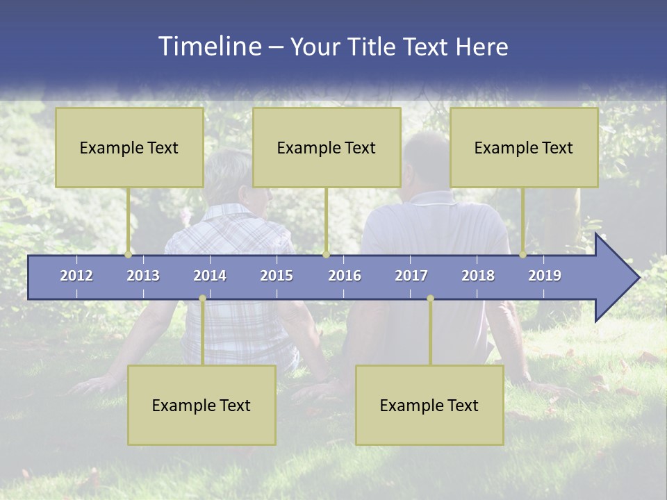 Mature Couple On The Grass PowerPoint Template