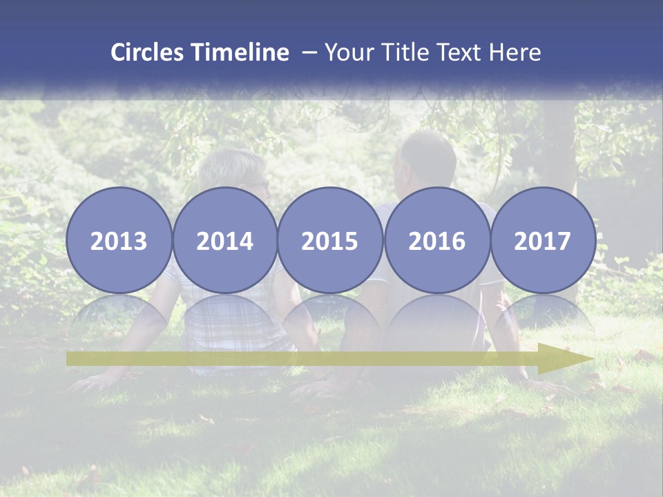 Mature Couple On The Grass PowerPoint Template