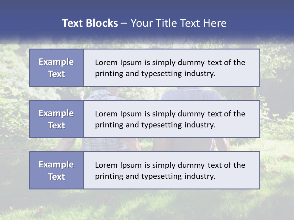 Mature Couple On The Grass PowerPoint Template