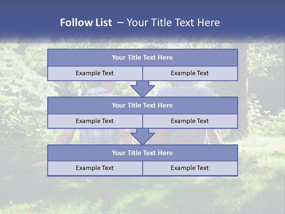 Mature Couple On The Grass PowerPoint Template