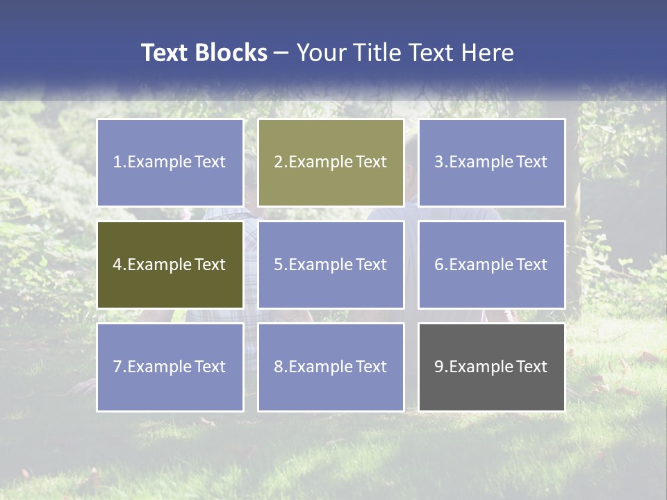 Mature Couple On The Grass PowerPoint Template