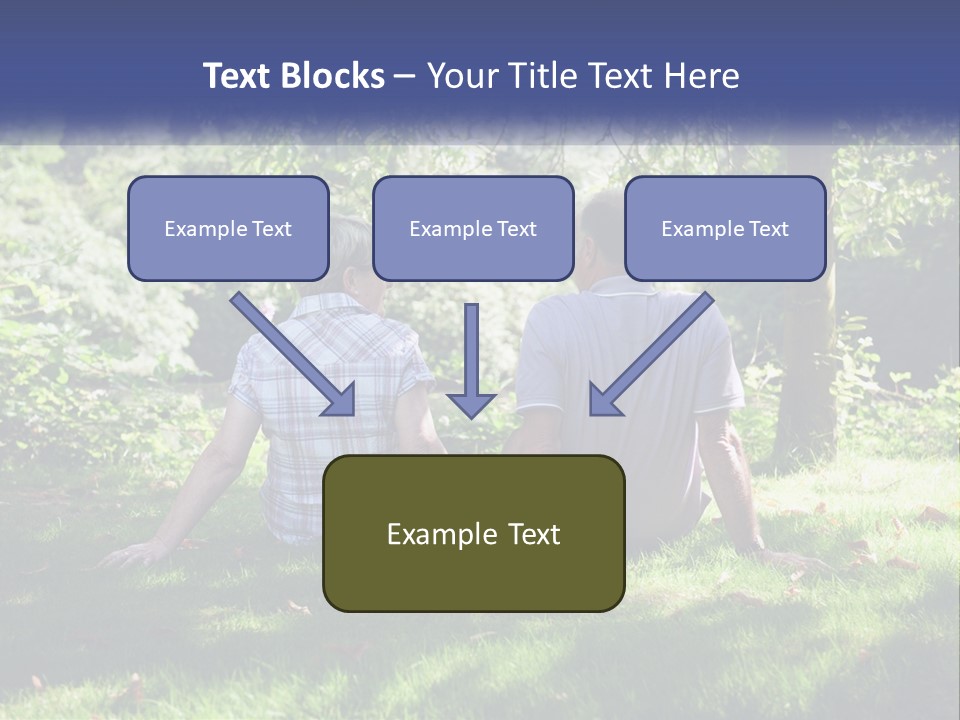Mature Couple On The Grass PowerPoint Template