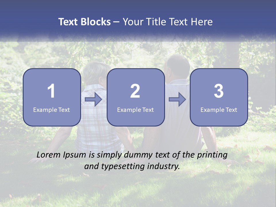 Mature Couple On The Grass PowerPoint Template