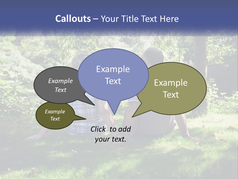 Mature Couple On The Grass PowerPoint Template