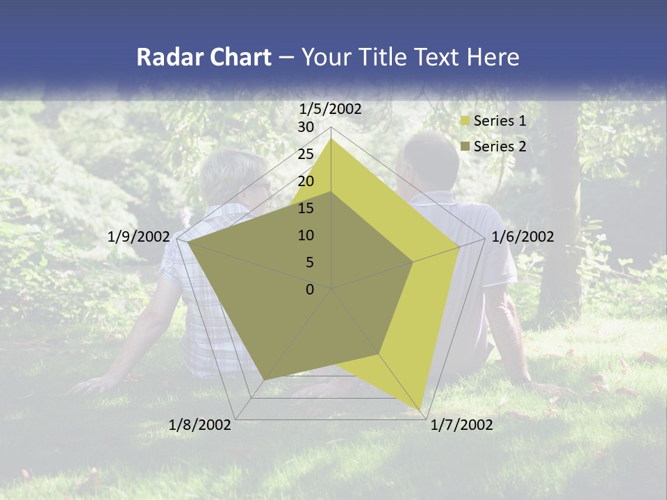 Mature Couple On The Grass PowerPoint Template