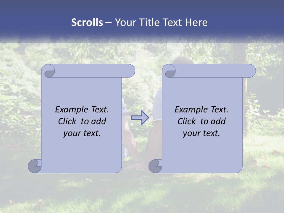 Mature Couple On The Grass PowerPoint Template
