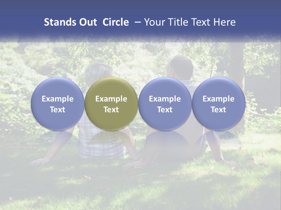 Mature Couple On The Grass PowerPoint Template