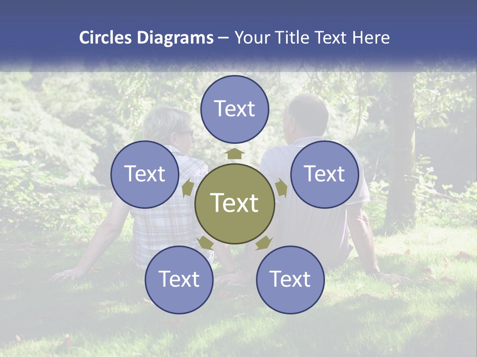 Mature Couple On The Grass PowerPoint Template