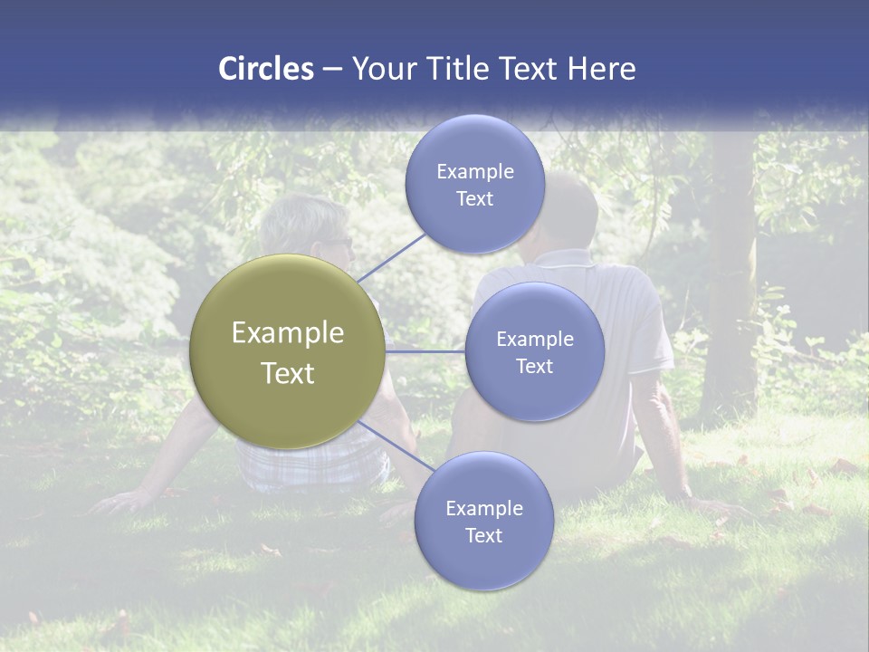 Mature Couple On The Grass PowerPoint Template