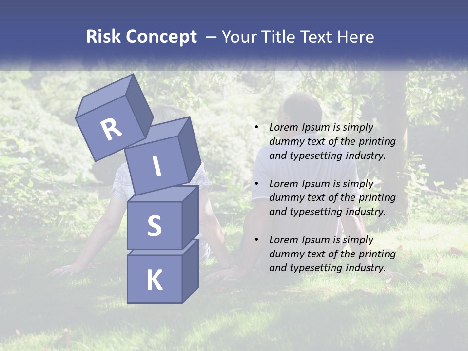 Mature Couple On The Grass PowerPoint Template