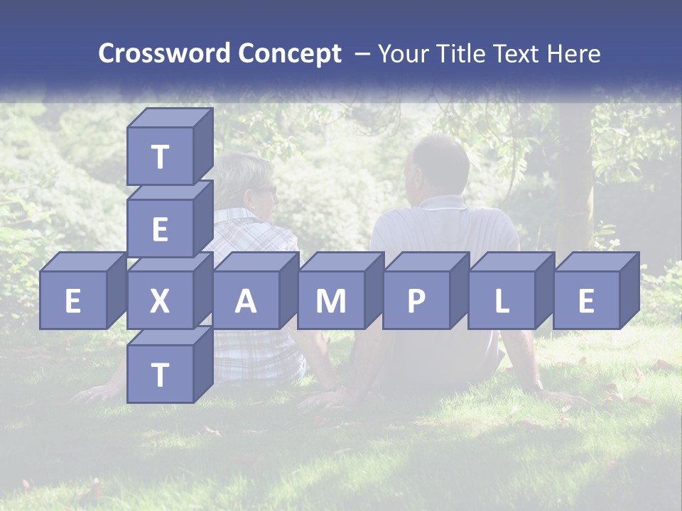 Mature Couple On The Grass PowerPoint Template