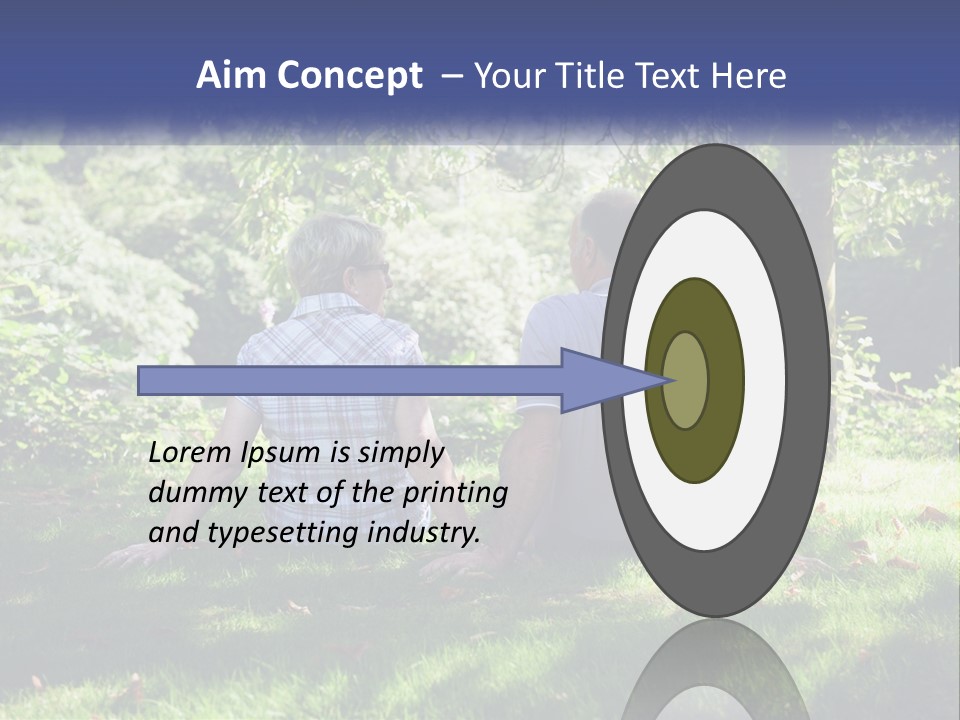 Mature Couple On The Grass PowerPoint Template