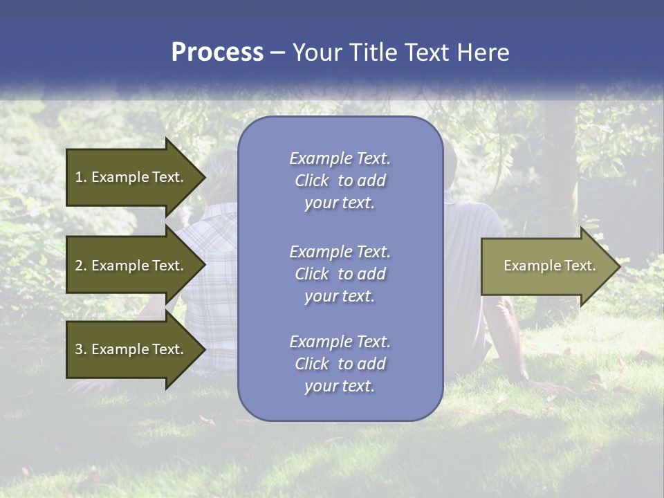 Mature Couple On The Grass PowerPoint Template