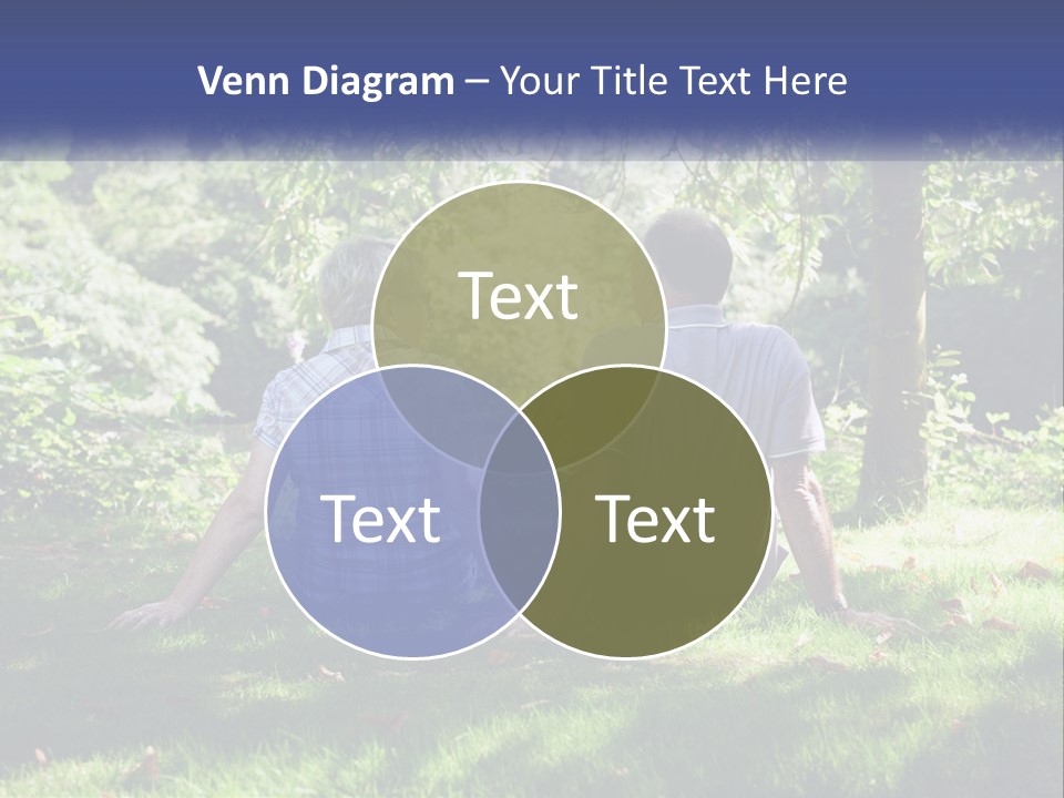 Mature Couple On The Grass PowerPoint Template