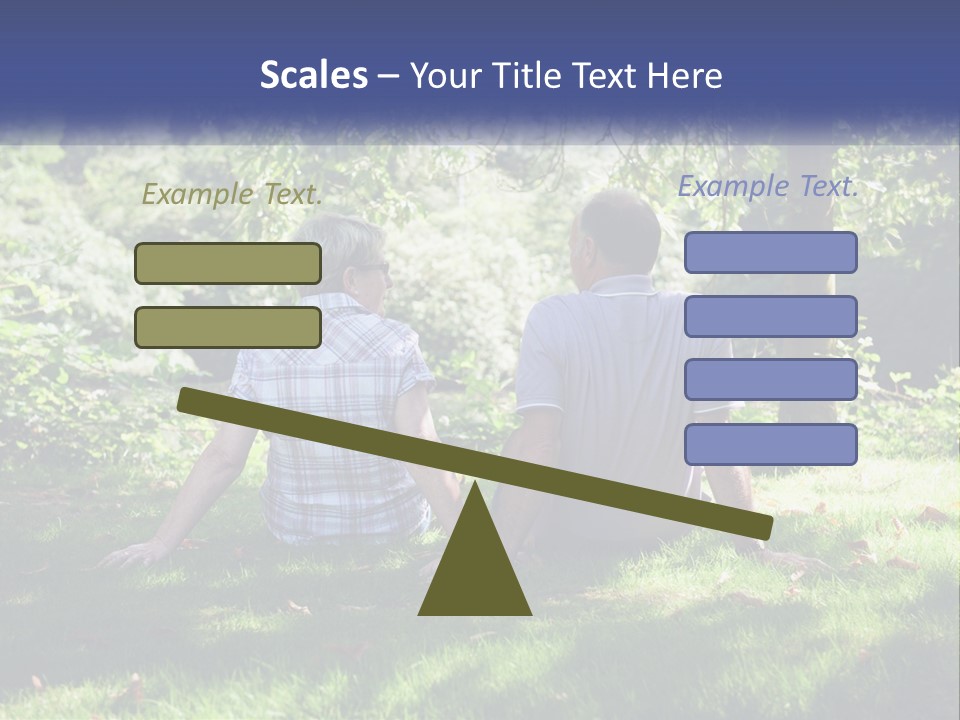 Mature Couple On The Grass PowerPoint Template