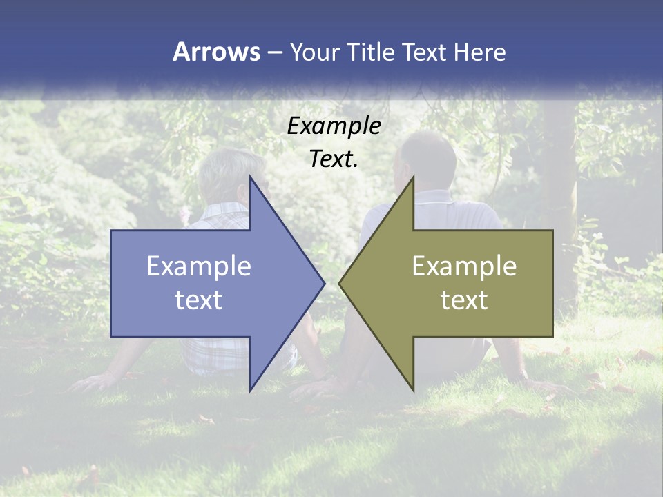 Mature Couple On The Grass PowerPoint Template