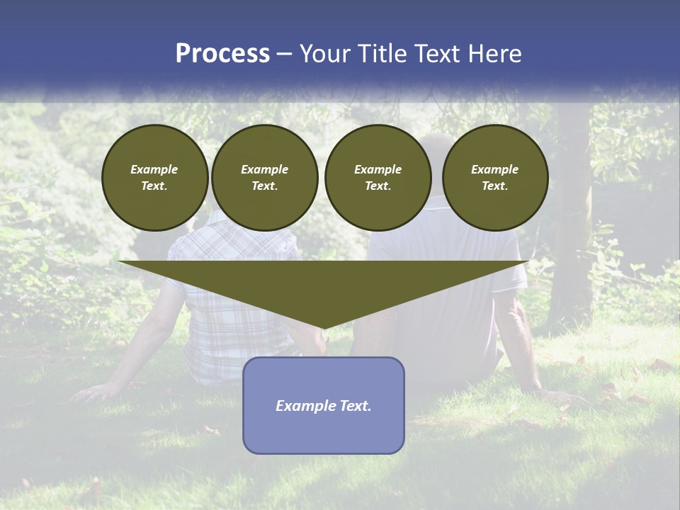 Mature Couple On The Grass PowerPoint Template