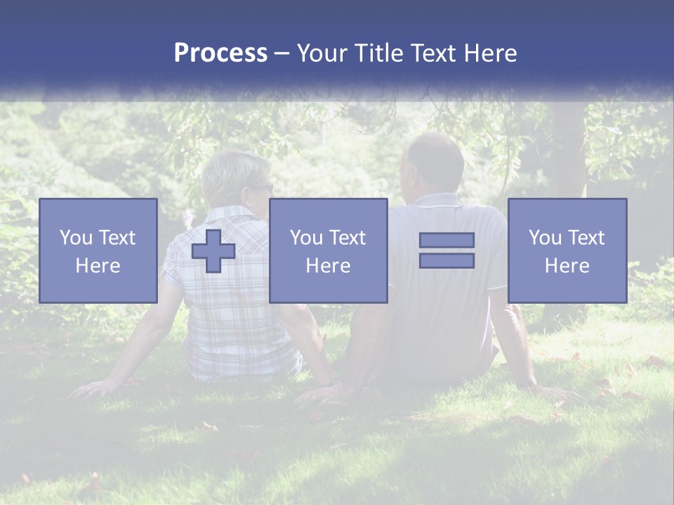 Mature Couple On The Grass PowerPoint Template