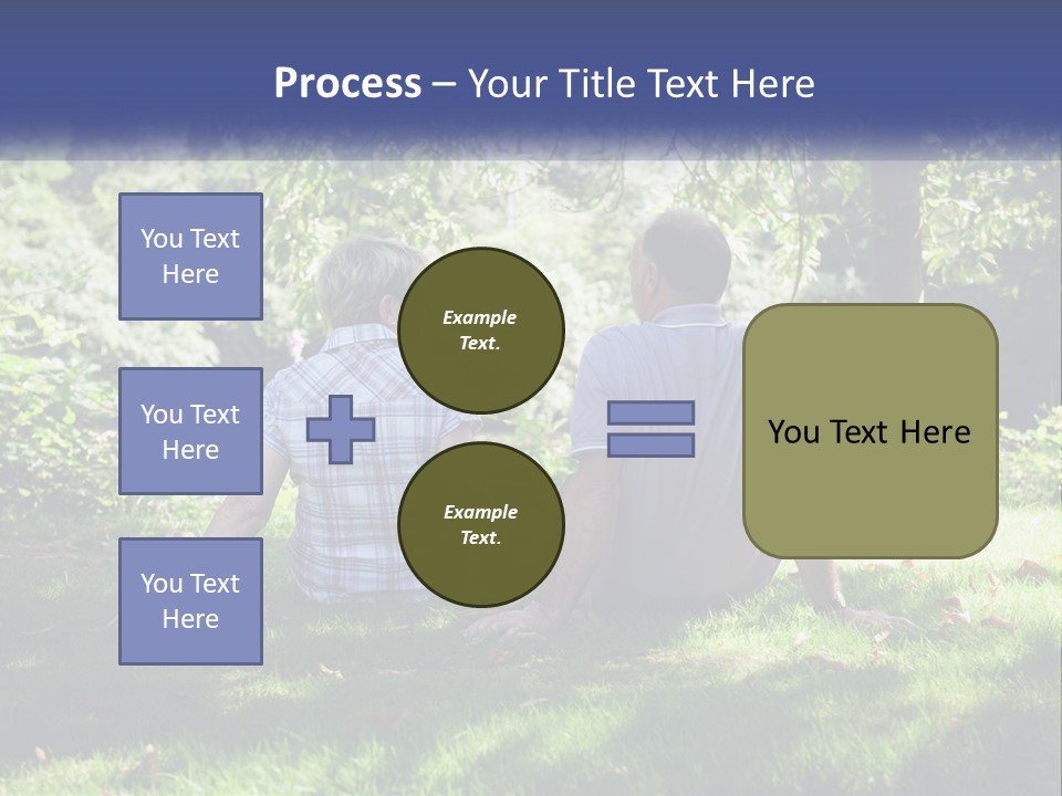 Mature Couple On The Grass PowerPoint Template