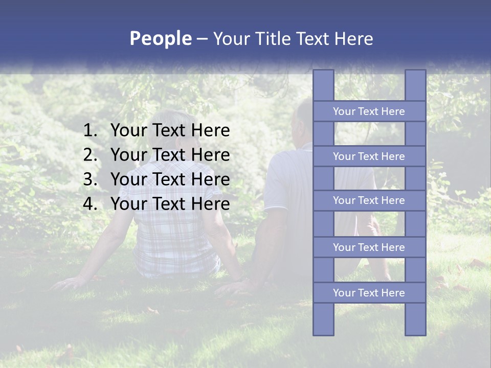 Mature Couple On The Grass PowerPoint Template