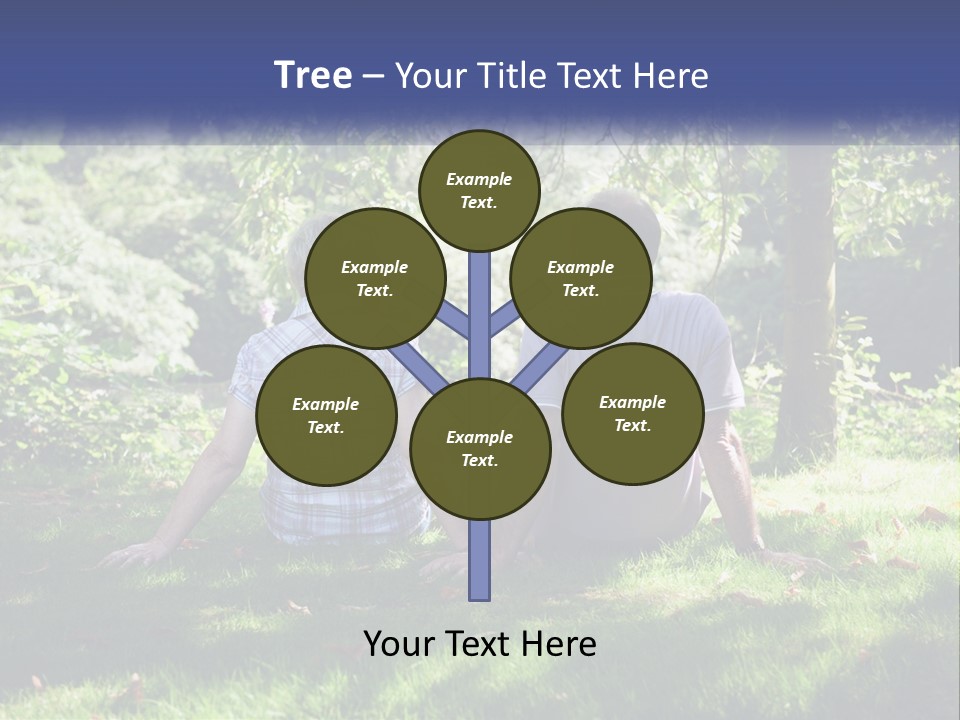 Mature Couple On The Grass PowerPoint Template