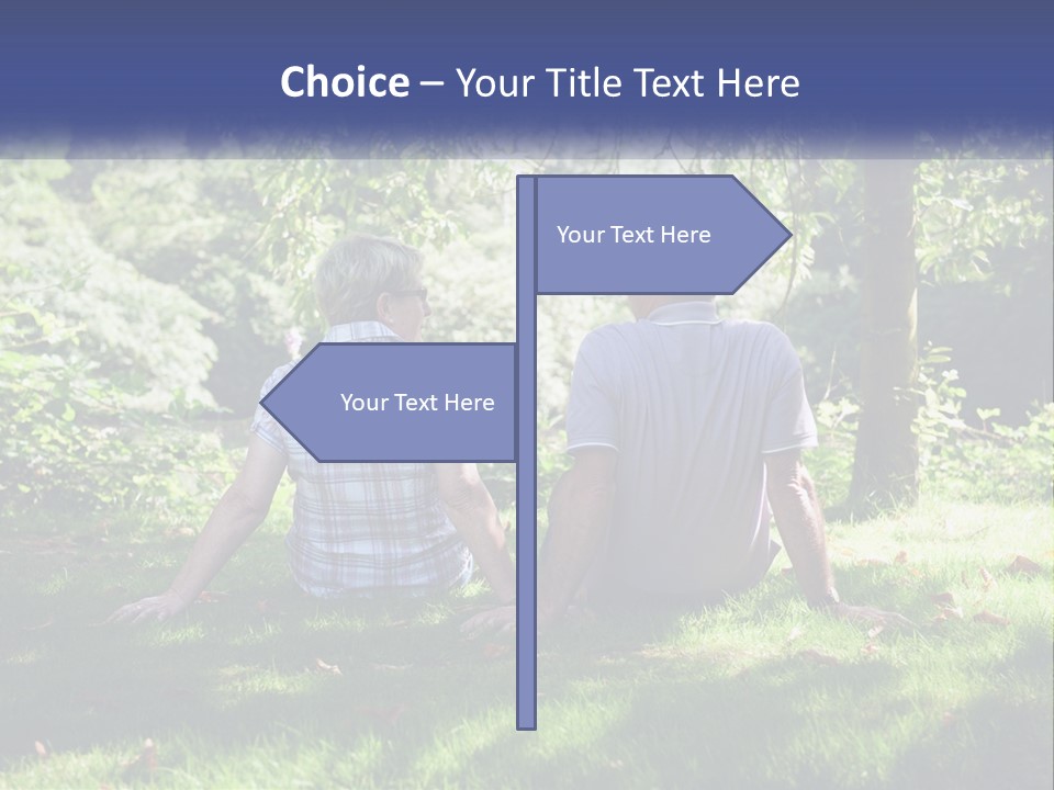 Mature Couple On The Grass PowerPoint Template