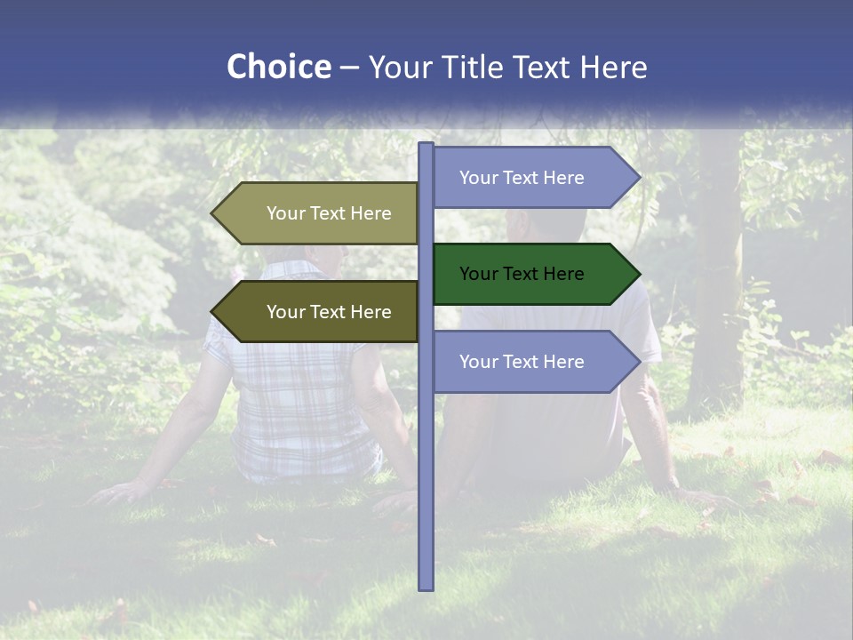 Mature Couple On The Grass PowerPoint Template