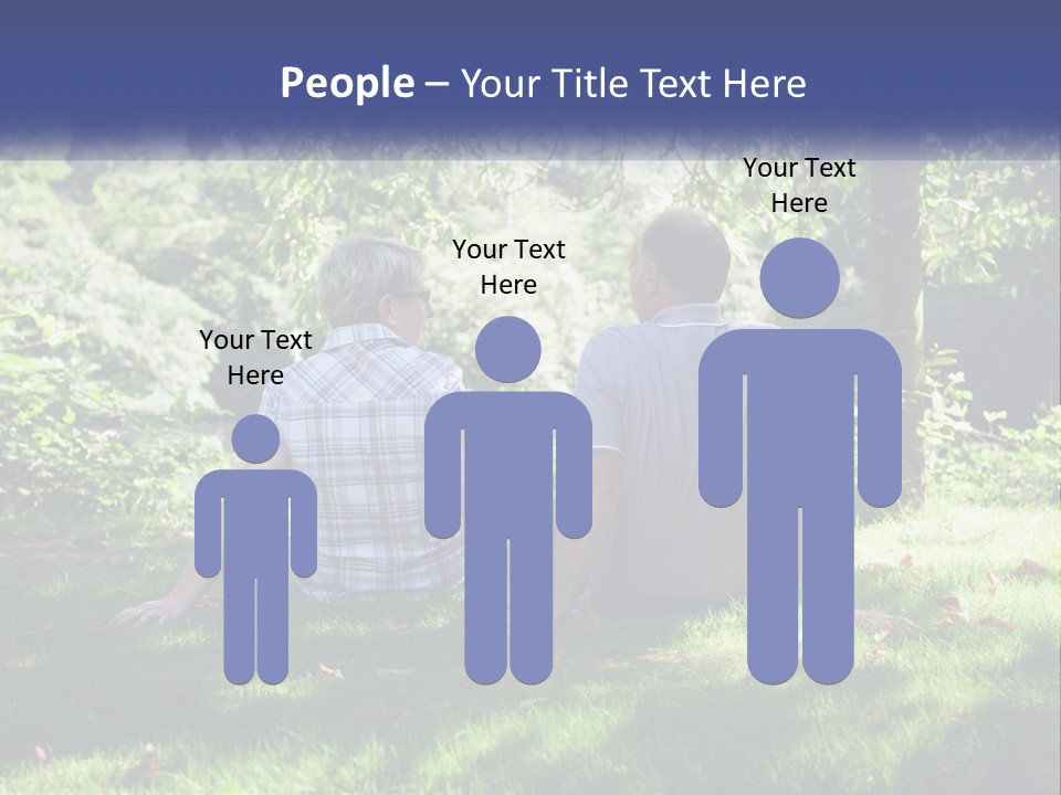 Mature Couple On The Grass PowerPoint Template