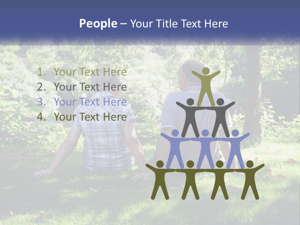 Mature Couple On The Grass PowerPoint Template