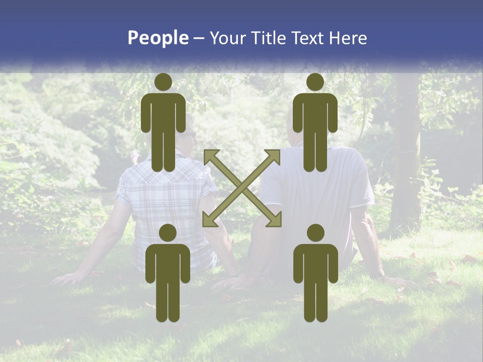Mature Couple On The Grass PowerPoint Template