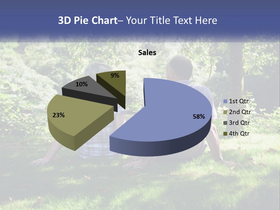 Mature Couple On The Grass PowerPoint Template