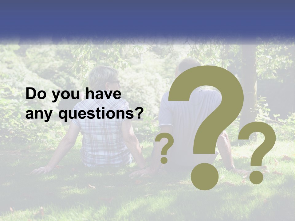 Mature Couple On The Grass PowerPoint Template