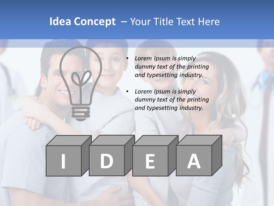 Family And Doctors PowerPoint Template