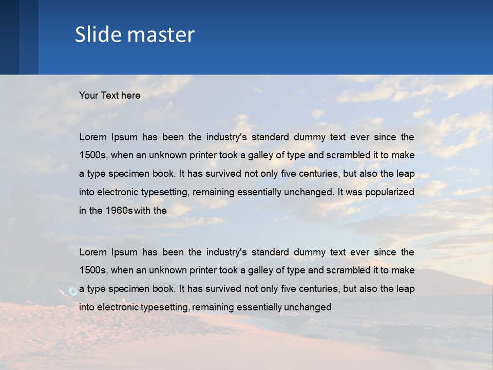 Sky With Clouds PowerPoint Template