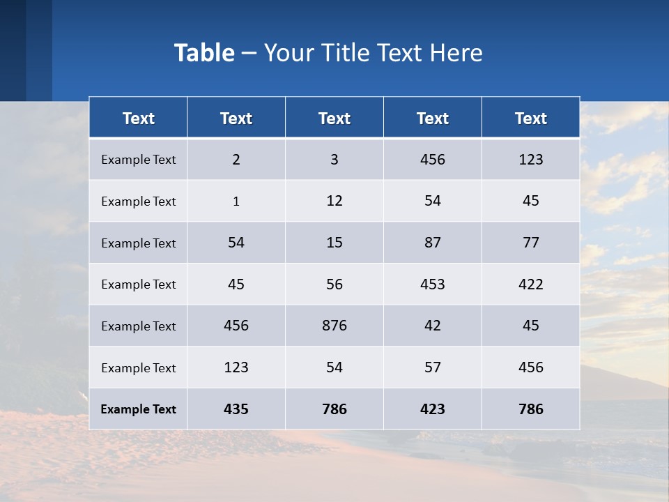 Sky With Clouds PowerPoint Template