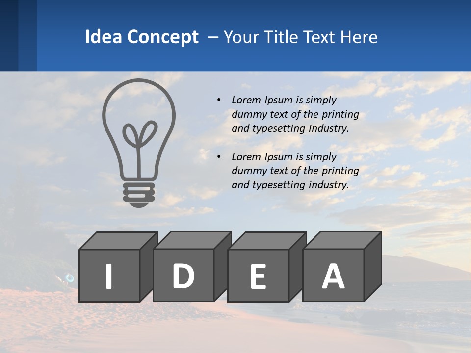 Sky With Clouds PowerPoint Template