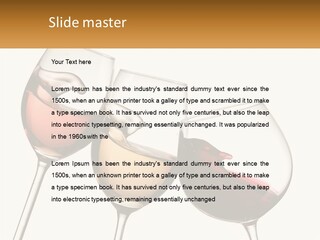 Glasses With Wine PowerPoint Template
