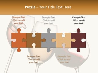 Glasses With Wine PowerPoint Template
