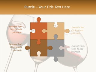 Glasses With Wine PowerPoint Template