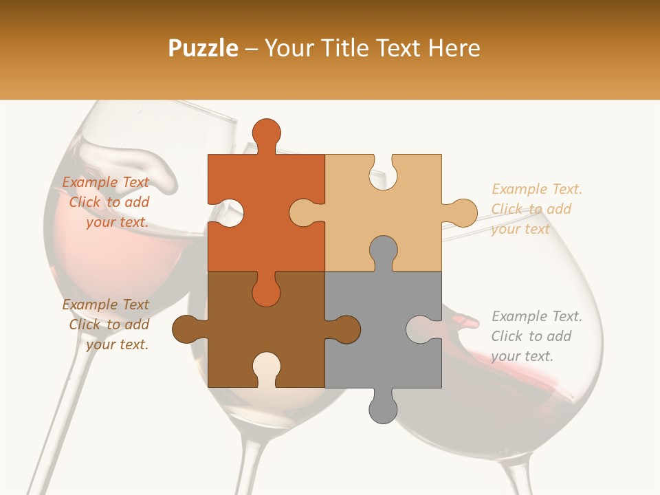 Glasses With Wine PowerPoint Template