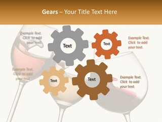 Glasses With Wine PowerPoint Template